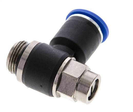Flow Control Silencer Meter-Out Elbow 12 mm - G3/8'' Brass/PA 66 Slotted Screw
