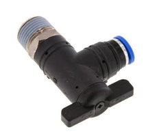 robinet à bille coudé à 2 voies 8 mm - R3/8'' Plastique/laiton