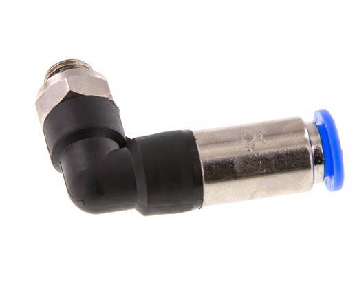 Raccord enfichable 8mm & G1/8'' mâle coude autobloquant laiton/PBT 0-10bar (0-145psi)