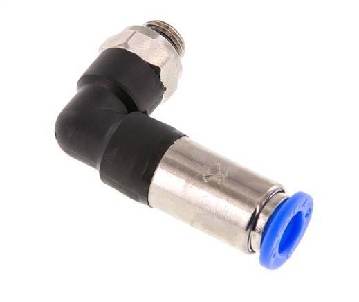 Raccord enfichable 8mm & G1/8'' mâle coude autobloquant laiton/PBT 0-10bar (0-145psi)