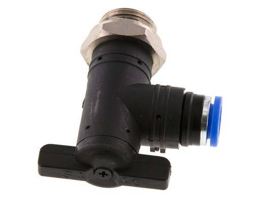 2-Way Elbow Ball Valve 8 mm - G3/8'' Plastic/Brass