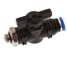 2-Way Straight Ball Valve 8 mm - G1/8'' Plastic/Brass