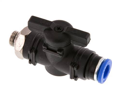 2-Way Straight Ball Valve 8 mm - G1/8'' Plastic/Brass