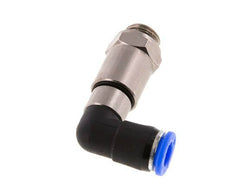 8mm & G1/4'' Elbow Quick Swivel Joint Push-In-Male Threads Nickel-Plated Brass/PBT NBR Rotatable