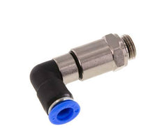coude 8mm & G1/4'' Joint rapide pivotant Filets mâles à enfoncer Laiton nickele/PBT NBR Rotatif