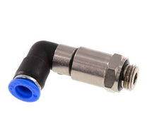coude 8mm & G1/4'' Joint rapide pivotant Filets mâles à enfoncer Laiton nickele/PBT NBR Rotatif