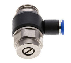 Coude de sortie de compteur pour silencieux 8 mm - G1/2'' laiton/PA 66 Vis fendue