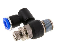 Silencieux de contrôle d'écoulement Sortie de compteur rotative 6 mm - R1/4'' Laiton/PA 66