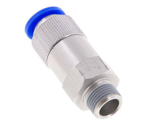Clapet anti-retour à poussoir 12mm & R3/8'' mâle en aluminium, filetage 0.2-10bar (3-145psi) - tuyau flexible