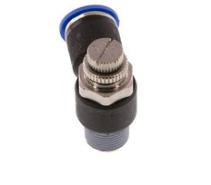 Coude de sortie de compteur du silencieux Flow Control 12 mm - R3/8'' laiton/PA 66