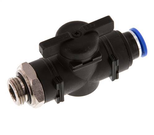 vanne à boule droite à 2 voies 10 mm - G3/8'' plastique/laiton