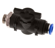 vanne à boule droite à 2 voies 10 mm - G3/8'' plastique/laiton