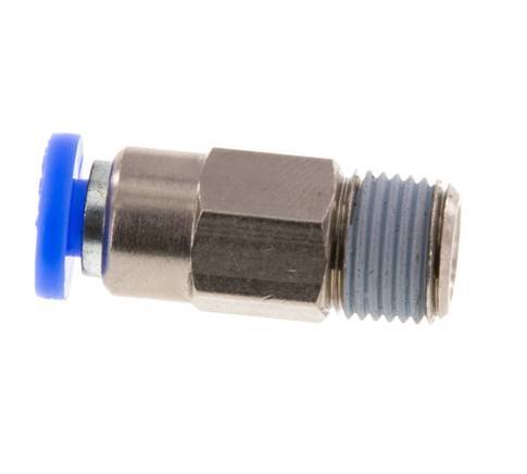 Raccord à Enfoncer 4mm et R1/8'' Mâle Autobloquant en Laiton/PBT 0-10bar (0-145psi) [2 pièces].