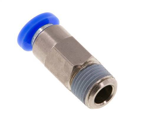 Raccord à Enfoncer 4mm et R1/8'' Mâle Autobloquant en Laiton/PBT 0-10bar (0-145psi) [2 pièces].