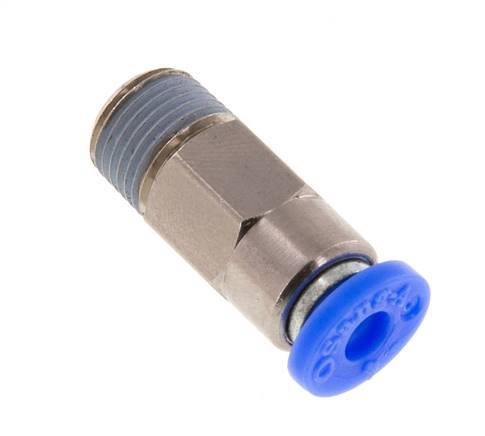 Raccord à Enfoncer 4mm et R1/8'' Mâle Autobloquant en Laiton/PBT 0-10bar (0-145psi) [2 pièces].