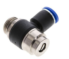 Coude de sortie de compteur du silencieux Flow Control 12 mm - G1/2'' Laiton/PA 66 Vis fendue