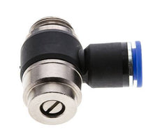 Coude de sortie de compteur du silencieux Flow Control 12 mm - G1/2'' Laiton/PA 66 Vis fendue