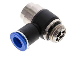 Coude de sortie de compteur du silencieux Flow Control 12 mm - G1/2'' Laiton/PA 66 Vis fendue