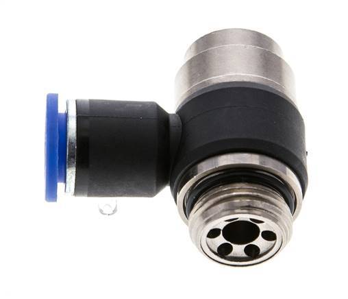 Coude de sortie de compteur du silencieux Flow Control 12 mm - G1/2'' Laiton/PA 66 Vis fendue