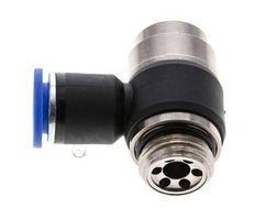 Coude de sortie de compteur du silencieux Flow Control 12 mm - G1/2'' Laiton/PA 66 Vis fendue