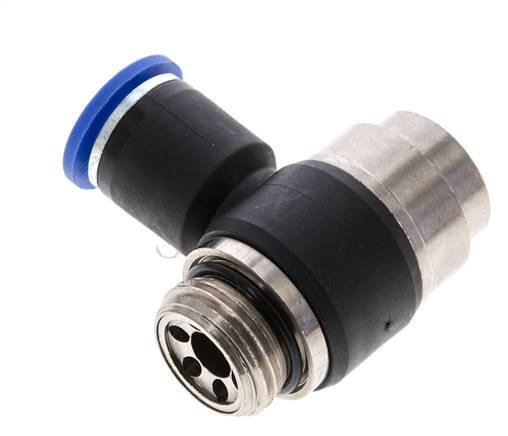 Coude de sortie de compteur du silencieux Flow Control 12 mm - G1/2'' Laiton/PA 66 Vis fendue