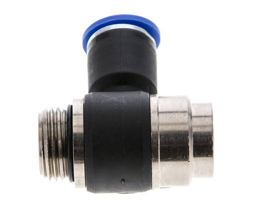 Coude de sortie de compteur du silencieux Flow Control 12 mm - G1/2'' Laiton/PA 66 Vis fendue