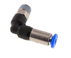 Raccord à Enfoncer 4mm & R1/8'' Mâle Coude Autobloquant en Laiton/PBT 0-10bar (0-145psi) [2 pièces].