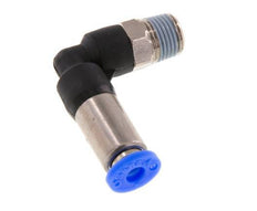 Raccord à Enfoncer 4mm & R1/8'' Mâle Coude Autobloquant en Laiton/PBT 0-10bar (0-145psi) [2 pièces].