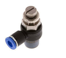 Coude de sortie du compteur du silencieux Flow Control 6 mm - R1/4'' Brass/PA 66