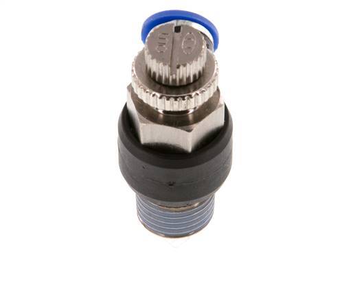 Coude de sortie du compteur du silencieux Flow Control 6 mm - R1/4'' Brass/PA 66