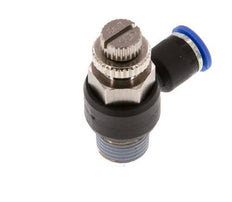 Coude de sortie du compteur du silencieux Flow Control 6 mm - R1/4'' Brass/PA 66