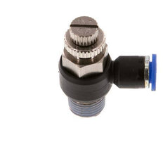 Coude de sortie du compteur du silencieux Flow Control 6 mm - R1/4'' Brass/PA 66