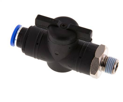 vanne à boule droite à 2 voies 10 mm - R1/4'' Plastique/laiton