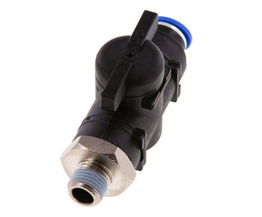 vanne à boule droite à 2 voies 10 mm - R1/4'' Plastique/laiton