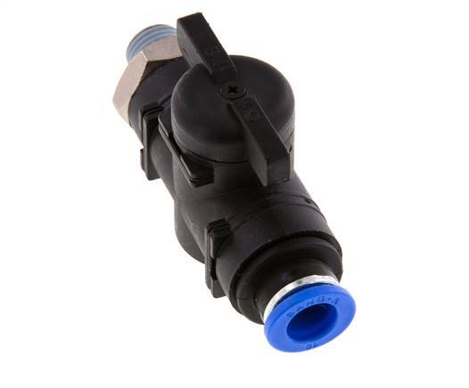vanne à boule droite à 2 voies 10 mm - R1/4'' Plastique/laiton