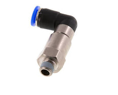 coude 8mm & R1/8'' Raccord rapide tournant Filets mâles à enfoncer Laiton nickele/PBT NBR Rotatif