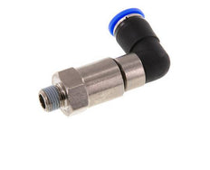 coude 8mm & R1/8'' Raccord rapide tournant Filets mâles à enfoncer Laiton nickele/PBT NBR Rotatif