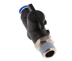 vanne à boule droite à 2 voies 10 mm - R1/2'' plastique/laiton