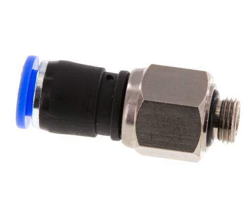 8mm & G1/8'' Swivel Joint Push-In-Male Threads Nickel-Plated Brass/PBT NBR Rotatable