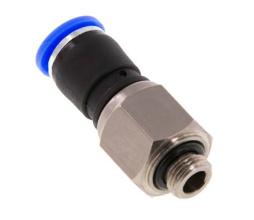 8mm & G1/8'' Joint Tournant Filetages mâles Push-In Laiton Nickele/PBT NBR Rotatif