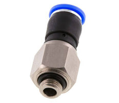 8mm & G1/8'' Joint Tournant Filetages mâles Push-In Laiton Nickele/PBT NBR Rotatif