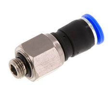8mm & G1/8'' Joint Tournant Filetages mâles Push-In Laiton Nickele/PBT NBR Rotatif