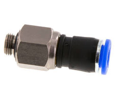 8mm & G1/8'' Joint Tournant Filetages mâles Push-In Laiton Nickele/PBT NBR Rotatif