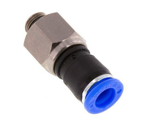 8mm & G1/8'' Joint Tournant Filetages mâles Push-In Laiton Nickele/PBT NBR Rotatif