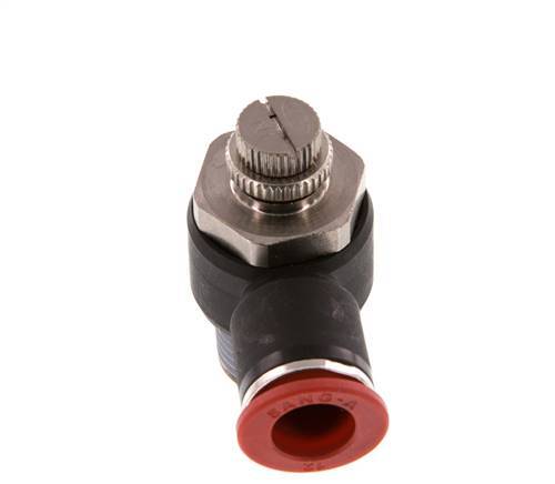 Coude d'entrée du silencieux Flow Control 12 mm - R1/2'' Brass/PA 66