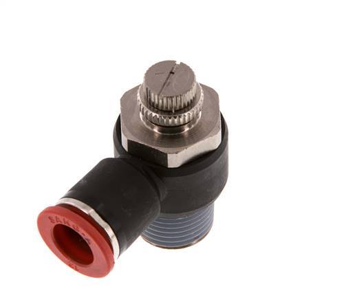Coude d'entrée du silencieux Flow Control 12 mm - R1/2'' Brass/PA 66