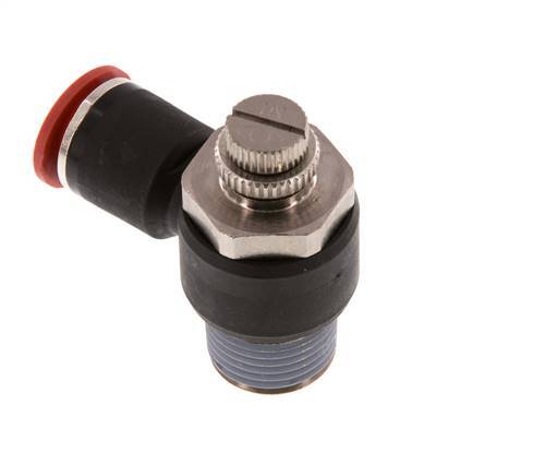 Coude d'entrée du silencieux Flow Control 12 mm - R1/2'' Brass/PA 66