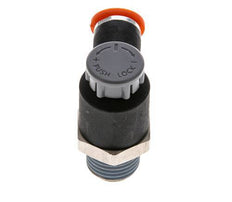 Vanne de régulation de débit Coude d'entrée 6 mm - R1/4'' Laiton/ Contre-écrou PA 66