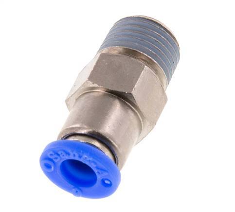 Clapet anti-retour à poussoir 6mm & R1/4'' mâle en laiton/PBT 0.2-10bar (3-145psi) Filetage-Tuyau