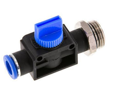 vanne manuelle d'arrêt à 3/2 voies 10 mm - R3/8'' plastique/laiton Filetage côté ventilation